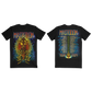The Bird Creature Itin Tee features colorful artwork printed on the front, and US tour dates printed on the back.