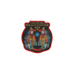 A woven patch featuring the iconic mirrored wizard artwork from Mastodon's album Crack the Skye, with a bold, colorful design.