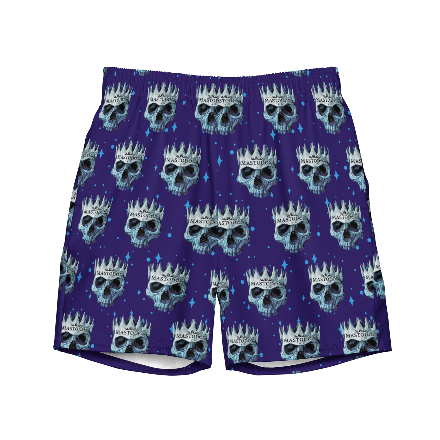 Purple Mastodon Spikey Skull Shorts 