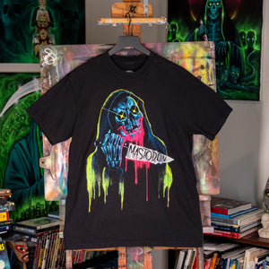 Artist Series CJK Neon Knife Skull Reaper T-Shirt