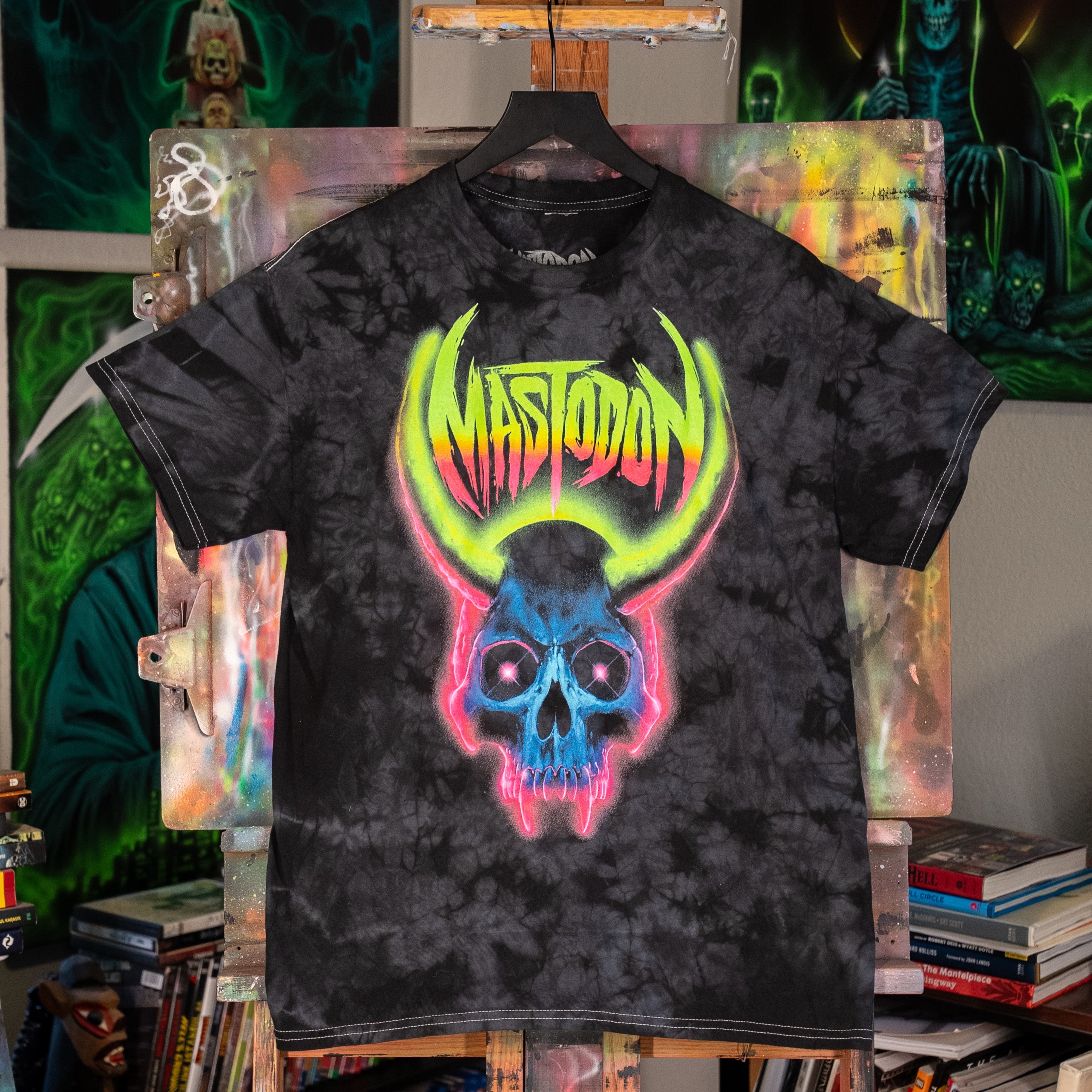 Artist Series CJK Neon Skull Crystal Wash T-Shirt – Mastodon